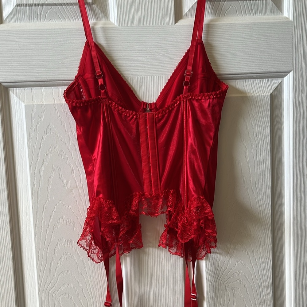 Red Lace Babydoll Style Top - Picture 6 of 6